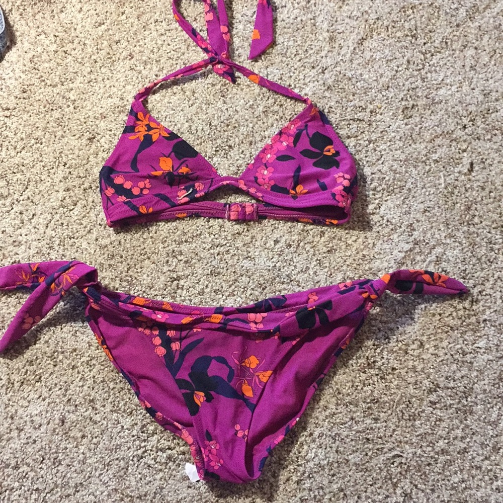 Purple Floral Bikini Small Medium Cute Old Navy